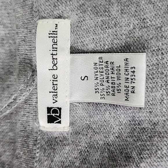 Valerie Bertinelli Grey Angora Wool Blend Scoop Neck Tunic Sweater - Picture 3 of 8